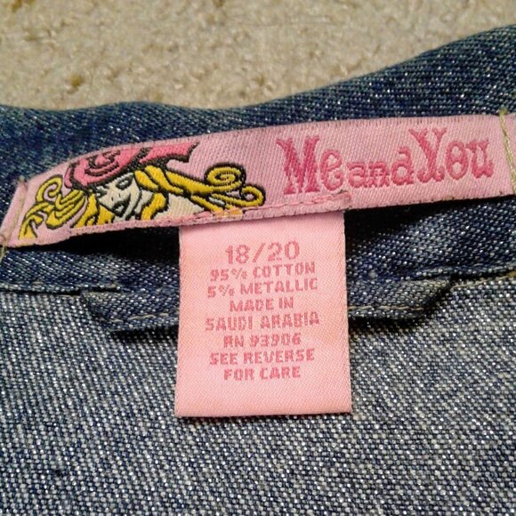 Sparkle Denim Jacket by Me and You SZ 18/20 - Picture 14 of 16